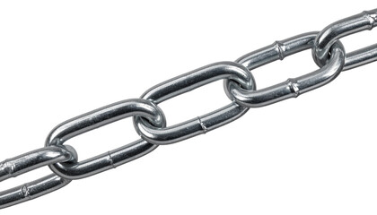 Obraz premium Chain PNG, Realistic Metal Link Design, Transparent Background, Security and Industrial Equipment Icon