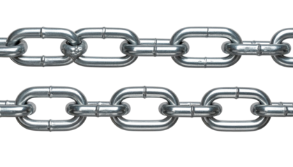 Chain PNG, Realistic Metal Link Design, Transparent Background, Security and Industrial Equipment Icon