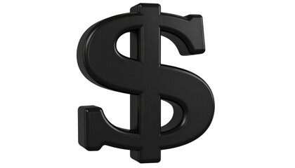 Dollar Sign PNG, Bold Gold Currency Symbol, Transparent Background, Finance and Money Icon