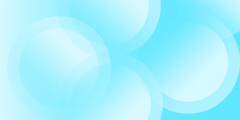 Minimalist banner background, pastel colorful, Light Blue gradations. Circle effect style geometric, abstract background. Vector Illustration