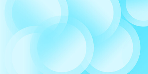 Minimalist banner background, pastel colorful, Light Blue gradations. Circle effect style geometric, abstract background. Vector Illustration