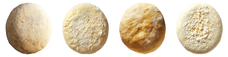 Four different types of cookies are shown, each with a different texture