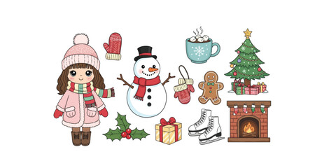 santa claus and christmas tree