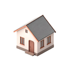 house 3d vector render png isolated