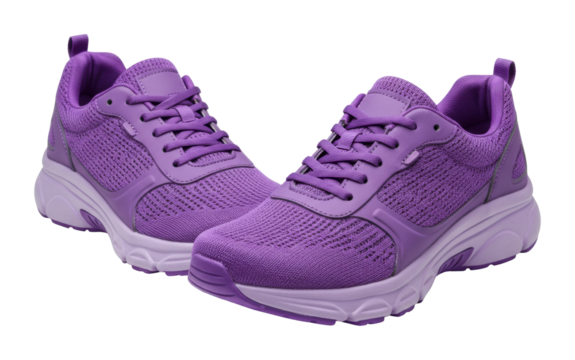 Running shoes for fitness enthusiasts indoor studio product bright colors active lifestyle. Cut out png