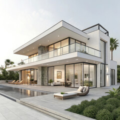 modern house in the park