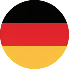 Naklejka premium germany flag icon in circular shape, german national symbol, tricolor vector art