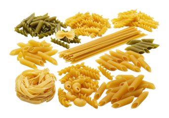 Exploring diverse pasta varieties culinary arts food kitchen gastronomy. Cut out png
