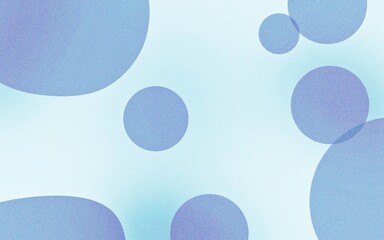 Soft blue abstract background featuring large and small overlapping circles, grainy background, creating a calm, airy, and minimal design, backdrop design, banner
