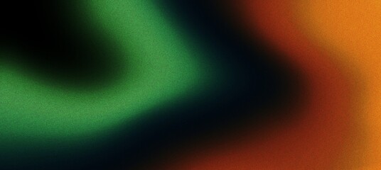 Abstract noisy background mix of green, black, and orange tones, smooth gradient, warm effect, primary flow, backdrop design