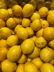 lemons | Fresh Lemons Displayed in Market
