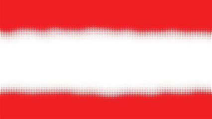 Abstract red and white banner background with a modern halftone pattern. Stylized wavy stripes with a digital gradient effect resembling the Austrian flag design.