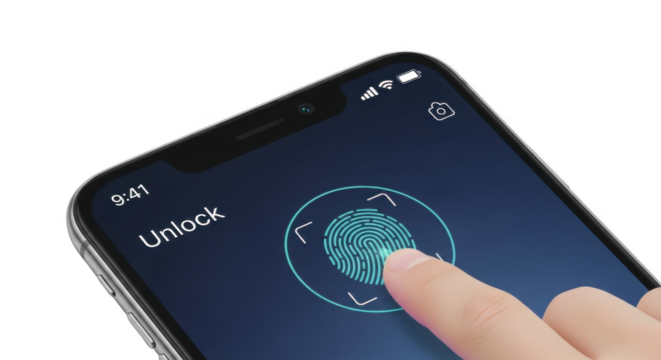 Advanced Biometric Fingerprint Scanner Technology for Secure Mobile Device Unlocking and Authentication Processes