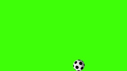 Animated Football Soccer Ball Floating on Bright Green Screen Background for Sports Broadcasting. - Powered by Adobe