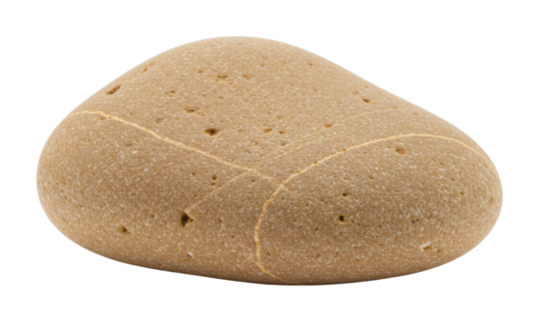 Natural beige riverstone outdoor setting high-resolution smooth texture isolated. Cut out png