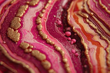 Abstract acrylic pour art