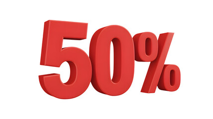 Get 50 Percent Off Now with This Eye-Catching Red Discount Graphic