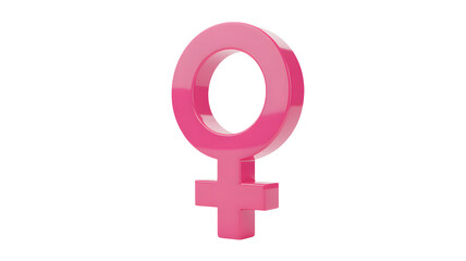 Empowering pink female symbol for International Women's Day project