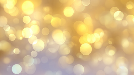 Golden bokeh lights creating festive christmas background
