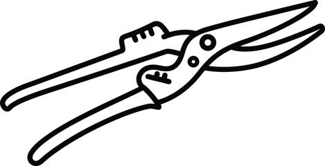 Precision Tool: A meticulous illustration presents a sleek pair of gardening shears, tools designed for precision in shaping plants and nurturing gardens.