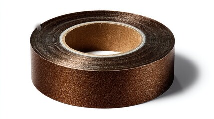 Rolled brown metallic tape