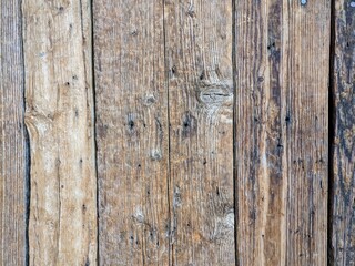 Close-up of rustic wooden planks with textured details and weathered grain patterns