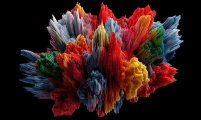 Obraz premium Abstract colorful spiky cluster