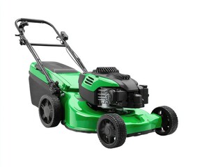 Fototapeta premium Green lawnmower, front view (1)