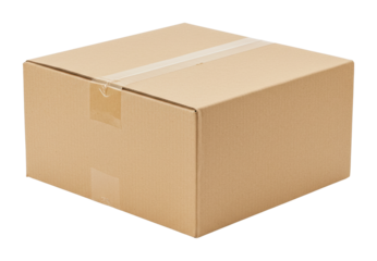 Unboxing experience shipping box home office product packaging indoor eye-level e-commerce insights. Cut out png