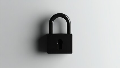 Fototapeta premium Isolated on a transparent background, a silver padlock embodies the ideas of security and protection