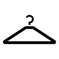 Clothes hanger glyph solid icon