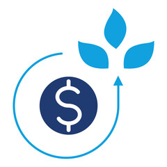 Investment Flat Blue Icon