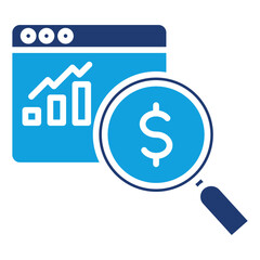 Expense Tracker Flat Blue Icon