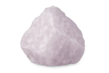 Pink quartz mineral stone isolated on transparent background, ideal for geology or mineral collecting projects