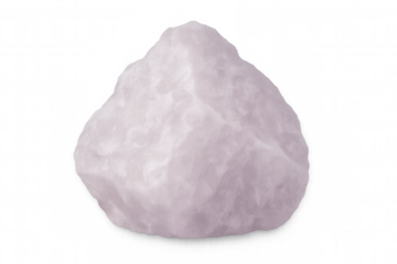 Pink quartz mineral stone isolated on transparent background, ideal for geology or mineral collecting projects