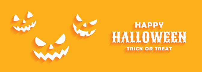 Fototapeta premium Vector Happy Halloween Day Banner Design Template