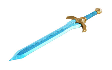 3d sword on white background,png