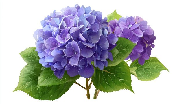 Vibrant purple hydrangea blossoms