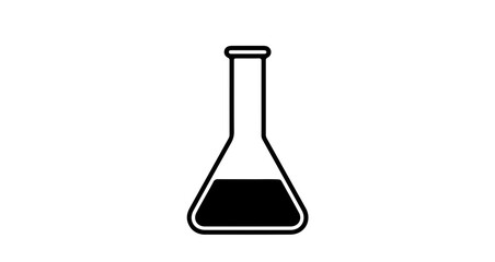 Object erlenmeyer flask vector graphic for science lab equipment and chemistry glassware illustration and experiment icon vector