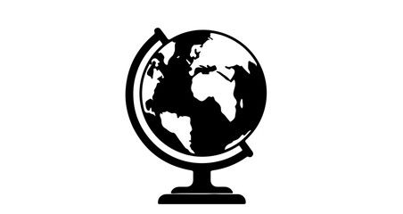 Object globe world map geography earth travel education learning continents countries vector illustration design vector