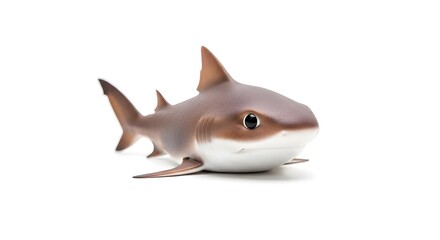Obraz premium Toy Shark on White Background