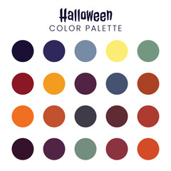 Vector Halloween Color Palette Collection