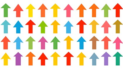 Colorful Upward Arrows