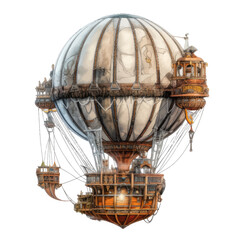 Naklejka premium steampunk hot air balloon