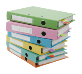 Organizing business documents office digital studio top-down management strategy. Cut out png