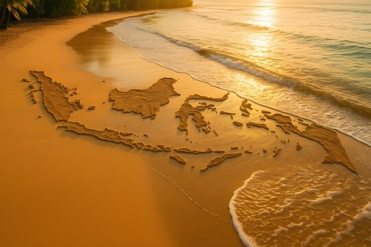 Detailed vector map of Indonesia showing islands, provinces, and borders, high-resolution design for educational, travel, and commercial use.