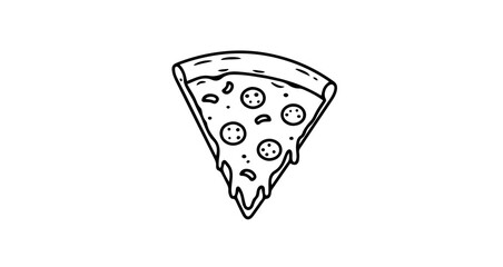 Object delicious pepperoni pizza slice vector illustration for fast food menu and restaurant promotion design assets vector