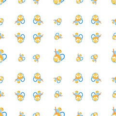 seamless pattern with orange juice 