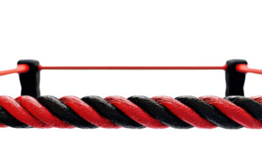 A boxing ring with red and black on white background,png