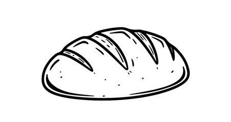 Object hand drawn loaf of bread illustration bakery sketch food drawing fresh baked bread artisan bread sourdough bread vector